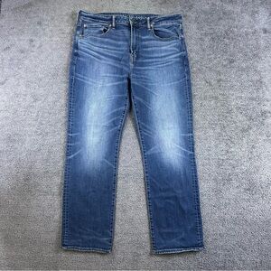 American Eagle Jeans Mens 38X31 Original Bootcut Blue Denim  AirFlex+ Stretch